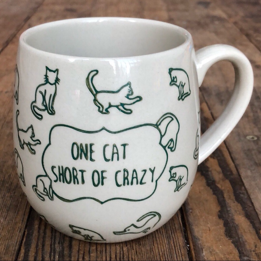One Cat Short of Crazy Coffee Mug